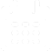 Calendar icon in white on black background
