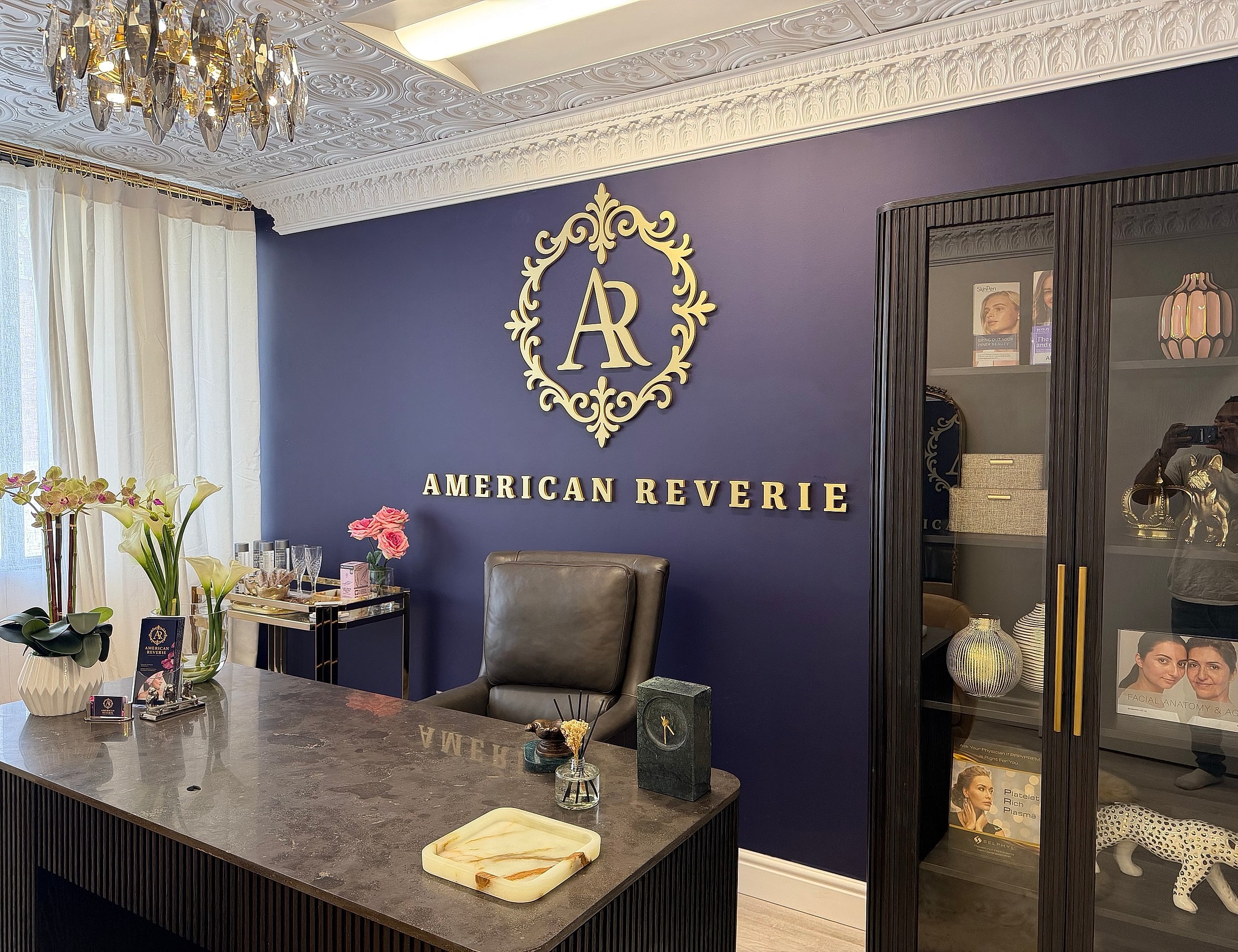 Modern reception area of American Reverie.